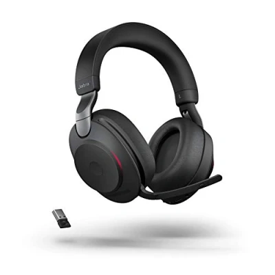 Imagen de Jabra Evolve2 85 Auriculares Inalámbricos Estéreo con Soporte de Carga Certificados para plataformas UC Batería Larga Duración Adaptador Bluetooth USB A Negro