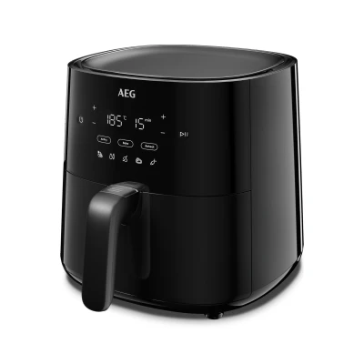 Imagen de AEG AAF3B Freidora de Aire sin Aceite, 3,3 L, Airfryer con 8 Programas Automáticos, Frie, Hornea y Gratina, Función Precalentamiento, Pantalla Táctil, Apto Lavavajillas, Negro