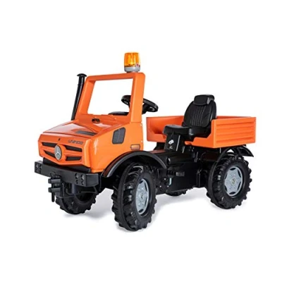 Imagen de Rolly Toys Unimog Service 038237 Coche a Pedales Partir de 3 años, con neumáticos silenciosos y luz Intermitente