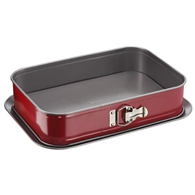 Imagen de Tefal Delibake J1640574, Molde rectangular para hornear 36x24 cm, revestimiento antiadherente, bordes antidesbordamiento