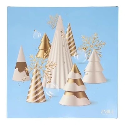 Imagen de ZMILE Cosmetics Beauty Advent Calendar &#039;3D Christmas Trees&#039; 24 Surprises for Make Up and Styling in Traditional Door with Vegan