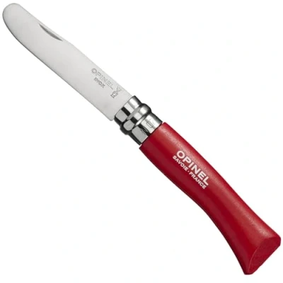 Imagen de Opinel O001698 Navaja con Punta Redondeada y Mango en Carpe, Unisex, Rojo, M