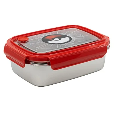 Imagen de Stor8412497010509Acero Inoxidable Rectangular Sándwich Caja, 1020 ml Capacidad, Pokémon