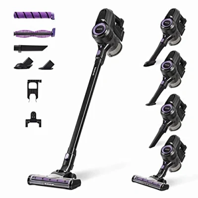 Imagen de Taurus Aspirador escoba HS 2900, 3 in 1: eléctrica, de mano y vertical, Autonomía 50 min, Filtro EPA, Modo Eco Turbo, Zapata con 2 cepillos intercambiables, Set accesorios, Negro