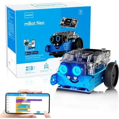 Imagen de Makeblock mBot2 Robot de Codificación para Niños Compatible con Programación Scratch y Python, Soporte WiFi, IoT, Tecnología AI, Juguete Stem