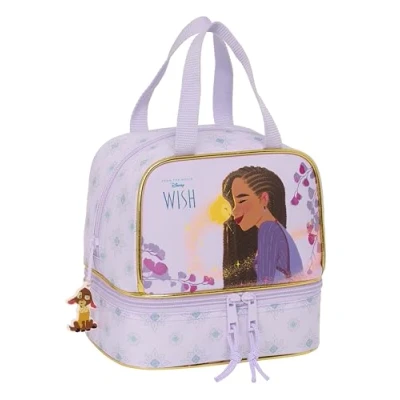 Imagen de Safta WISH Portameriendas, Portatodo, Calidad y Máxima Resistencia, Porta Comida, Recreo, Merienda Desayuno, 20x15x20 cm, Color Lila