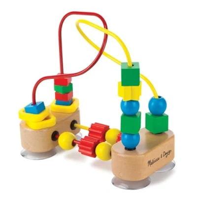 Imagen de Melissa &amp; Doug Primer Laberinto de Cuentas Madera, Desarrolla Habilidades Motoras y Cognitivas, Ideal para Niñas Niños 1 a 3 años, ¡Fomenta el Aprendizaje Divertido Creativo!