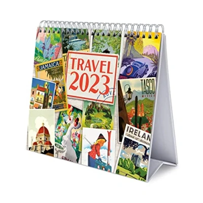 Imagen de Grupo Erik, Calendario Escritorio Deluxe Travel 2023, 2023 sobremesa con certificado FSC mesa anual, CS23027,