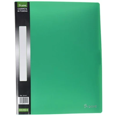 Imagen de Dohe 91411 Carpeta 60 fundas, lomo personalizable, color verde