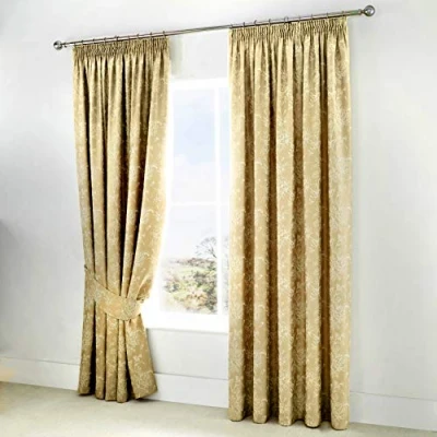 Imagen de Serene Jasmine Cortinas con alzapaños, 168 x 183 cm, Color Dorado champán