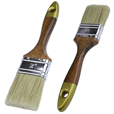 Imagen de AERZETIX C55079 Juego de 2 Pinceles Planos Profesionales con cerdas Naturales 225 x 50mm para Pintar Barniz Cola manija Madera Herramienta Pintura renovación/decoración/Trabajo