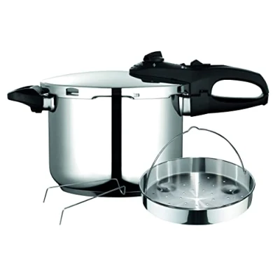 Imagen de Fagor Duo Olla a Presión 6 Litros, Inducción, Express Super Rápida, Acero Inox. 18/10, Todo Tipo Cocinas, Fondo Termo Difusor, 2 Niveles de Presión, 5 Sistemas Seguridad, Incluye Cestillo