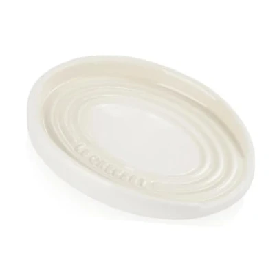 Imagen de Le Creuset Reposa cucharas oval de cerámica gres, 15 cm, Meringue, 71507157160099