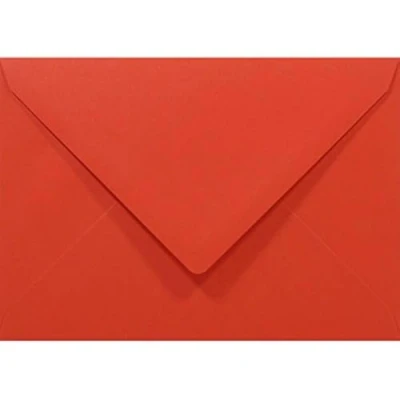 Imagen de Netuno 100x sobres de color rojas DIN C6 114x162mm 80g Rainbow con solapa puntiaguda engomada sin ventana ideal para invitaciones tarjetas fotos cartas boda vales Navidad folletos oficina impresora