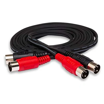 Imagen de Hosa MID 203, Dual MIDI Cable, 5 pin DIN to Same, 3 m