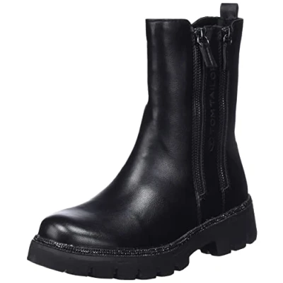 Imagen de TOM TAILOR 4290701, Botas Cortas al Tobillo Mujer, Negro, 41 EU