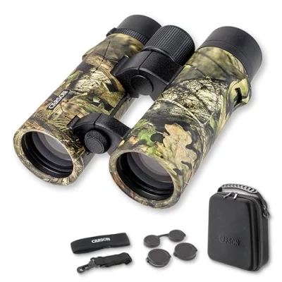 Imagen de Prismáticos Carson Serie RD 10x42 mm, compactos HD Impermeables de Puente Abierto en Mossy Oak, Alta Potencia para la observación Aves (RD 042MO)