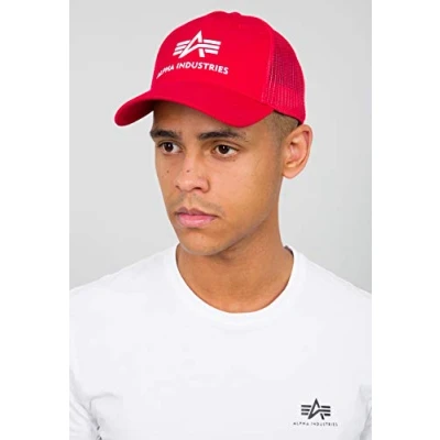 Imagen de Alpha Industries Basic Trucker Unisex Gorra, Talla: One Size, Speed red