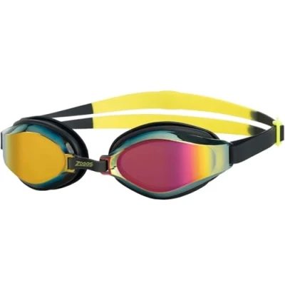 Imagen de Zoggs Endura MAX Swimming Goggles, Unisex Adult, Black/Yellow/Mirrored Violet