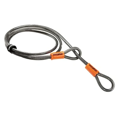 Imagen de Kryptonite Kryptoflex Cable de seguridad, color plateado/naranja 213 cm, Ø 10 mm