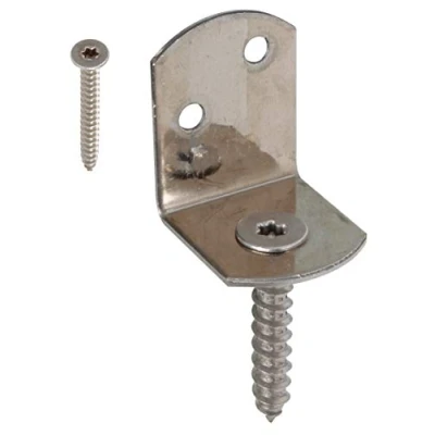 Imagen de Alberts 843830 Escuadra roscada para celosía En Forma de L, Distintos Modelos, Acero Inoxidable, Altura Total 83 mm, Juego 80