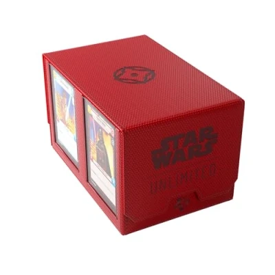Imagen de Gamegenic Star Wars Unlimited Double Deck Pod ¡Lleva tu Experiencia de Juego a un Nuevo Nivel! Caja para Mazos Premium Caben 120 Cartas con Doble Funda Rojo