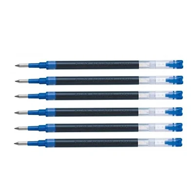 Imagen de Pilot Lote de 6 recambios Roller tinta líquida V Ball 7 RT y Greenball PTE media azul
