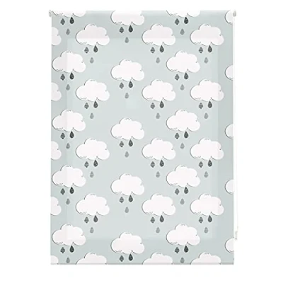Imagen de Blindecor Digital Infantil Estor Enrollable Translúcido con Estampado Impresión Modelo Happyclouds 130 x 180 cm (ancho por alto) Tamaño de la Tela 127 175 Estores para Ventanas