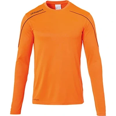 Imagen de uhlsport Stream 22 Trikot Langarm Sudadera De Entrenamiento, Hombre, Naranja Fluor/Negro, XL