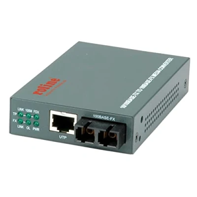 Imagen de Roline Rc 100fx/sc Fast Ethernet Converter, Rj 45 To Sc, Loop back Convertidor De Red