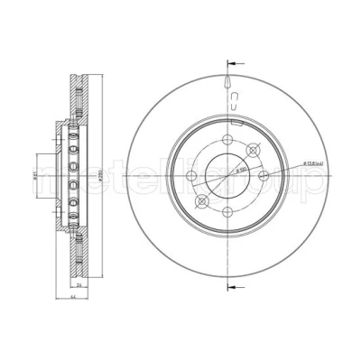Imagen de Disco de freno METELLI 23 1468C