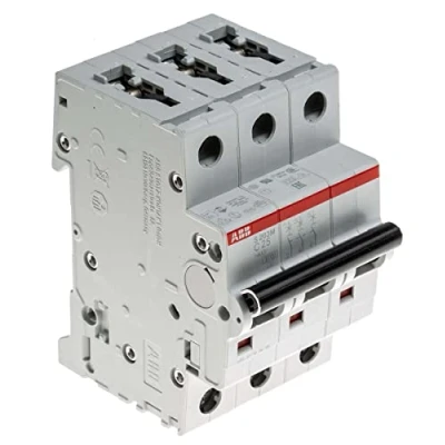 Imagen de Interruptor automático S203M C25, 3P, curva tipo C, 25 A, capacidad de corte máxima 10 kA a 400 VAC (Referencia: ABB 2CDS273001R0254)