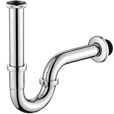 Imagen de ONECE Sifón Universal para Lavabo, Tubo de 1 1/4&quot;x32mm, Cromado Antiolores Acero Inoxidable Lavabo Baño, Altura Ajustable, Antifugas