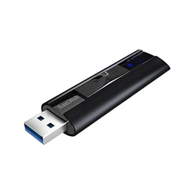 Imagen de SanDisk 256GB Extreme PRO Memoria flash de estado sólido USB 3.2 hasta 420 MB/s, escritura 380 protección con contraseña, carcasa metálica, software RescuePRO Deluxe)