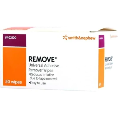 Imagen de Remove Toallitas adhesivas universales (6 x 6 cm, 50 unidades)