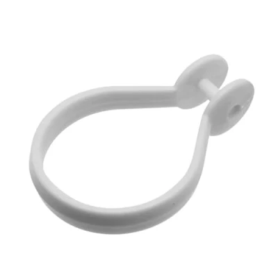 Imagen de Croydex AK142222 Clear Shower Curtain Button Rings Pack de 12 enganches para Cortina Ducha, Color Transparente
