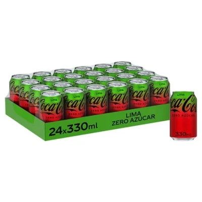 Imagen de Coca Cola Zero Lime, Pack 24 latas de 330 ml