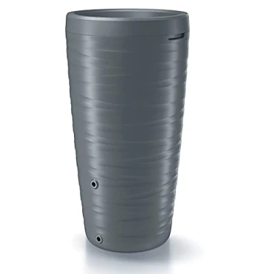 Imagen de Barril de agua lluvia 240L Maze plastico en color gris grafito 59,3 (largo) x (ancho) 111 (altura) cm