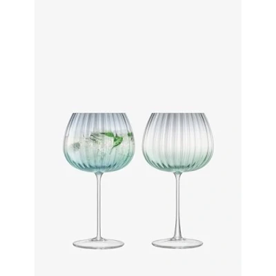 Imagen de Lsa G1443 23 151 Dusk Balloon Goblet, Verde/Gris, 650ml, Paquete de 2, Cristal