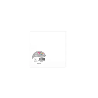 Imagen de Clairefontaine 1816C Un paquet de 25 cartes Pollen 13,5x13,5 cm 210g, Blanc