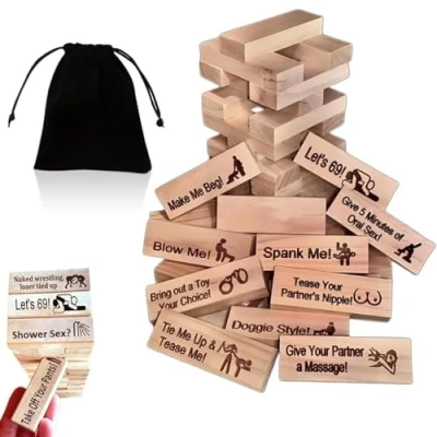 Imagen de juego de torre bloques súper traviesos, bloques, mini apilamiento madera, madera travieso, juegos apilables,