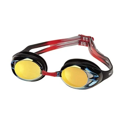 Imagen de Fashy Power Mirror Gafas de natación, Unisex Adulto, Negro/Oro Espejo, Large