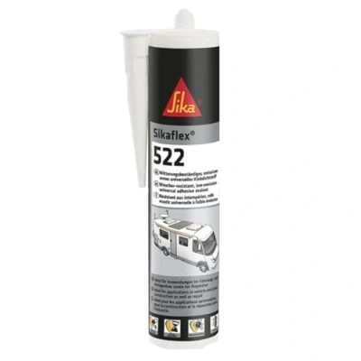 Imagen de SIKA Adhesivo/sellador Sikaflex 522 blanco Para juntas de caravanas y autocaravanas Interior exterior Resistencia a la intemperie 300 ml