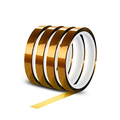 Imagen de YIXISI 4 Piezas Cinta de Alta Temperatura Adhesiva Kapton para Soldar por Transferencia calor y aislamiento, Soldadura ola (4 x 12mm 33 m)