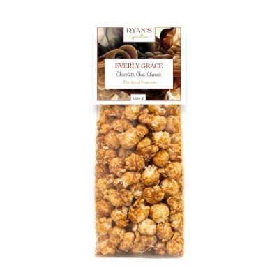 Imagen de Everly Grace Popcorn chocolate chai Charme, 100 g Bolsas de palomitas con extracto y especias nuestra fábrica en Augsburgo, Alemania