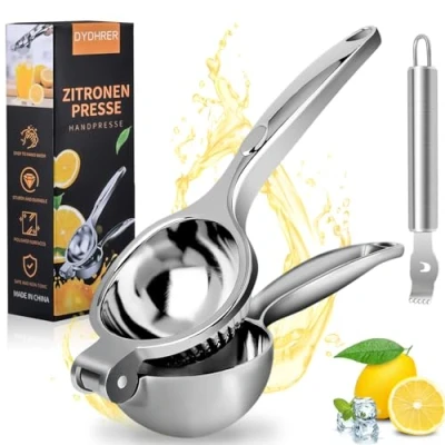 Imagen de Exprimidor Manual,Exprimidor de Naranjas Limones Manual Anticáustico,Aluminio Esprimidores Manual,Incluye Rallador Limon,Exprimidor Limon 7cm Diámetro para Cocina,Bar