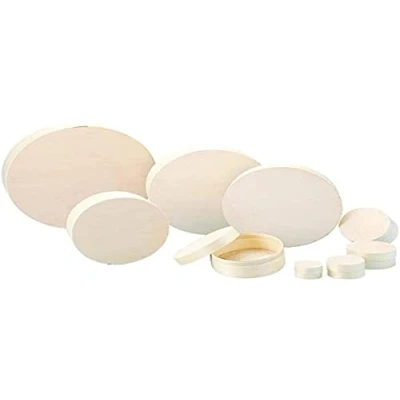 Imagen de Rayher Caja de virutas madera, FSC Mix Credit, 12 cm diámetro, 5 cm, multicolor