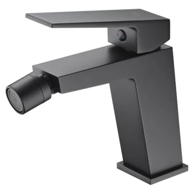 Imagen de IMEX Grifo Bidet Empotrado para WC Ducha Agua Fria y Caliente Higiénica Inodoro Rociador Sustituto de Serie Art Color Negro Mate