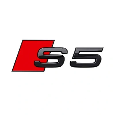 Imagen de Audi 8W6071804 S5 Tuning Exclusive Black Edition Emblema Negro/Rojo