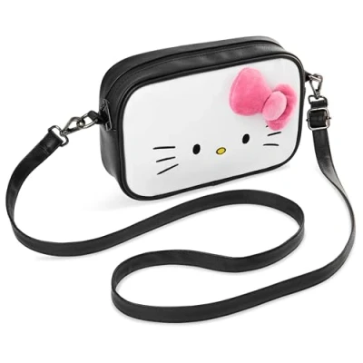 Imagen de Hello Kitty Bolso Bandolera con Correa y Cierre de Cremallera para Niñas (Blanco)
